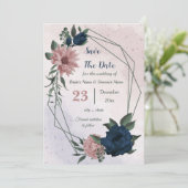 Blume botanisch save the date (Stehend Vorderseite)
