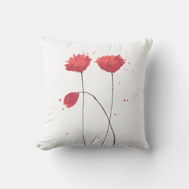 Blume Botanische Art Throw Pi Kissen (Vorderseite)
