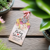 Blume Botanische Babydusche Geschenkanhänger