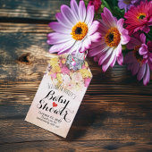 Blume Botanische Babydusche Geschenkanhänger