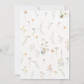 Blume Botanische Hochzeit Einladung (Rückseite)