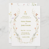 Blume Botanische Hochzeit Einladung (Vorne/Hinten)