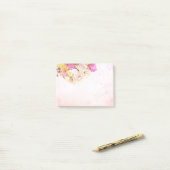 Blume Botanische Hochzeit mit farbenfrohen Wasserf Post-it Klebezettel (Auf Schreibtisch)