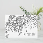 Blume Botanische Kunst Karte (Stehend Vorderseite)