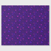 Blume Botanische Lila Rosa Weihnachten Geschenkpapier (Flach)