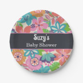 Blume Botanische Mädchen-Tropendusche Pappteller (Vorderseite)