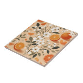 Blume botanische Orangen Fliese (Seite)