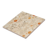 Blume botanische Orangen Fliese (Seite)