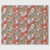 Blume Botanischer Blumenbraun Geschenkpapier (Flach)