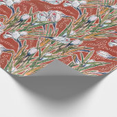 Blume Botanischer Blumenbraun Geschenkpapier (Ecke)
