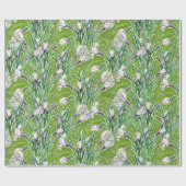 Blume Botanischer Blumenstrauß Grün Geschenkpapier (Flach)