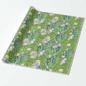 Blume Botanischer Blumenstrauß Grün Geschenkpapier (Ungerollt)