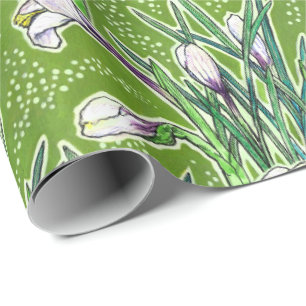Blume Botanischer Blumenstrauß Grün Geschenkpapier
