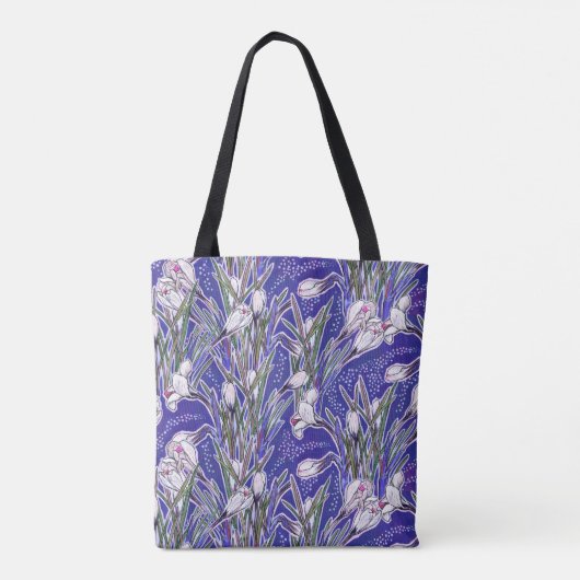 Blume Botanischer Blumenstrauß Tasche (Rückseite)