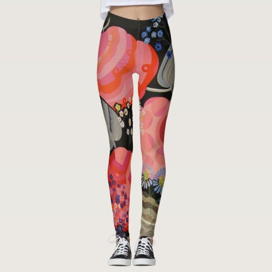 Blume Botanischer Garten Naturkunst Leggings (Vorderseite)