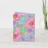 Blume Botanischer Muttertag Karte (Rückseite)