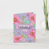 Blume Botanischer Muttertag Karte (Vorderseite)