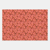 Blume Botanisches Blumenmuster Orange Gelb Geschenkpapier Set (Vorderseite 2)