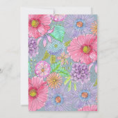 Blume Botanisches Brautparty Einladung (Rückseite)