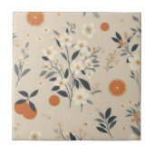 Blume botanisches Grün Fliese (Vorderseite)