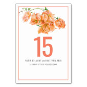 Blume Bougainvillea Tischnummer (Rückseite)