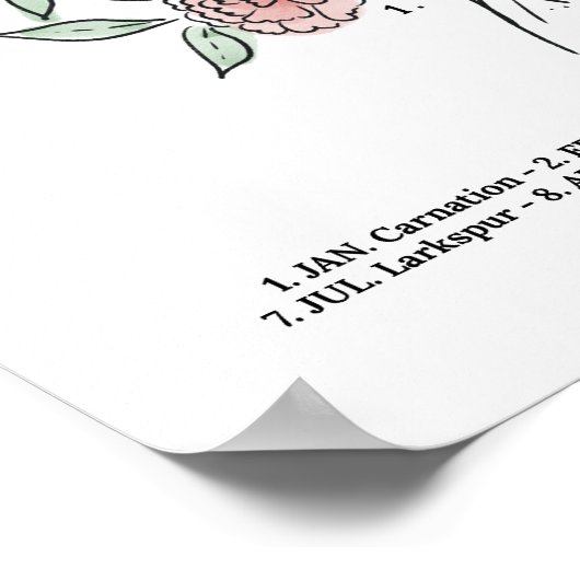 Blume-Bouquet anpassen Poster (Ecke)