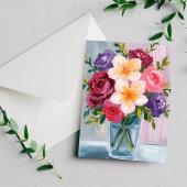 Blume Bouquet Aquarell Blumenkarte