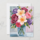 Blume Bouquet Aquarell Blumenkarte (Vorderseite)