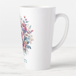 Blume Bouquet Aquarell personalisiert Milchtasse