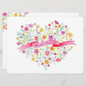 Blume Bouquet Art Brigitte Einladung (Vorne/Hinten)