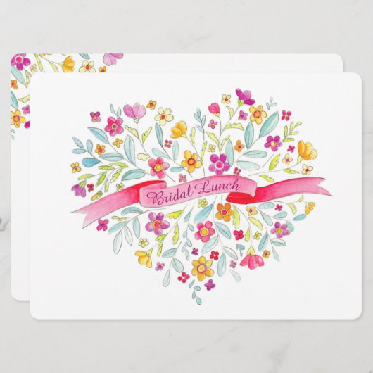 Blume Bouquet Art Brigitte Einladung (Vorne/Hinten)