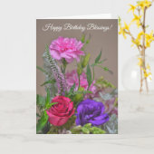 Blume Bouquet Art Faith Geburtstagskarte Karte (Gelbe Blume)