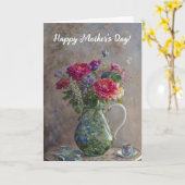 Blume Bouquet Art Vase Muttertag Karte (Gelbe Blume)