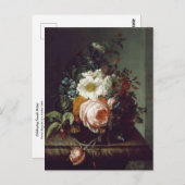 Blume Bouquet auf einem Marmortisch von Rachel Ruy Postkarte (Vorne/Hinten)