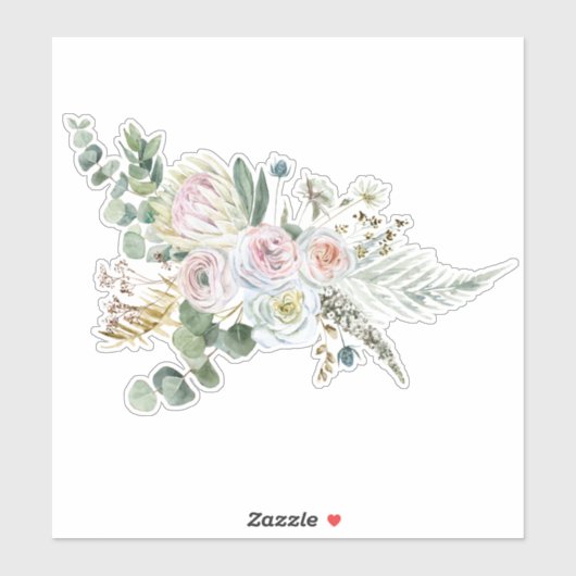 Blume Bouquet Aufkleber (Blatt)