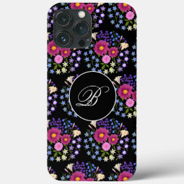 Blume Bouquet Black Monogram Case-Mate iPhone Hülle