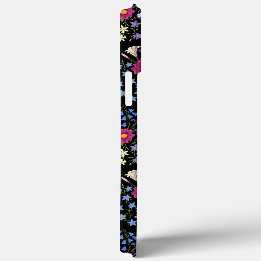 Blume Bouquet Black Monogram Case-Mate iPhone Hülle (Rückseite / Rechts)