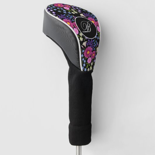 Blume Bouquet Black Monogram Golf Headcover (angewinkelt)