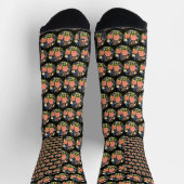 Blume Bouquet Black Socks Socken (Oben)