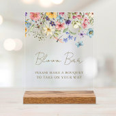 Blume Bouquet Bloom Bar Acrylschild