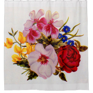 Blume-Bouquet-Blume aus dem 18. Jahrhundert Duschvorhang