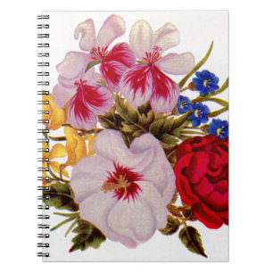 Blume-Bouquet-Blume aus dem 18. Jahrhundert Notizblock