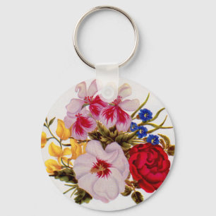 Blume-Bouquet-Blume aus dem 18. Jahrhundert Schlüsselanhänger
