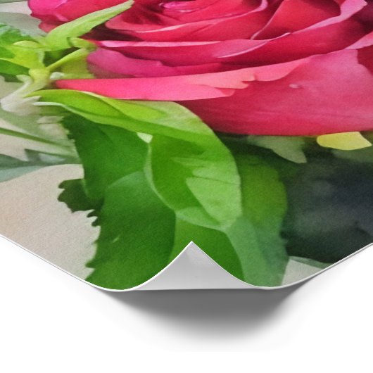 Blume Bouquet Blumenstrauß Art Poster (Ecke)