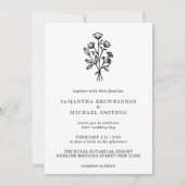 Blume Bouquet Botanicals Einladung (Vorderseite)