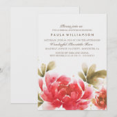 Blume Bouquet Brautparty Einladung (Vorne/Hinten)