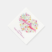 Blume-Bouquet Brautparty Papierserviette (Ecke)