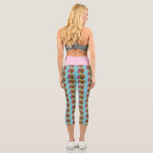 Blume Bouquet Capri Leggings (Rückseite)