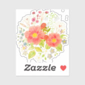Blume Bouquet Custom Cut Sticker (Blatt)