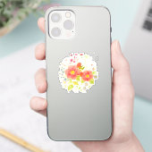 Blume Bouquet Custom Cut Sticker (Telefon)